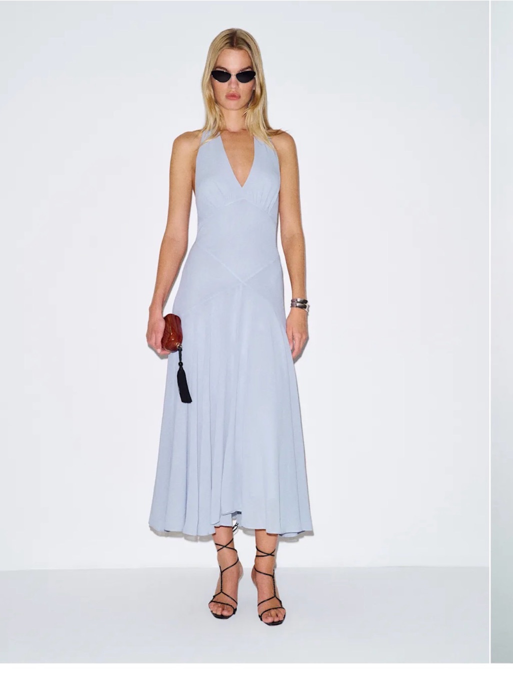 Reformation Briony Dress Cloud Blue